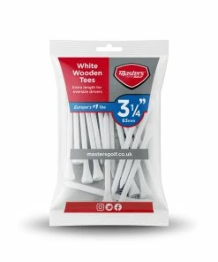 Masters Golf Wood Tees 3 1/4 White Bag 15