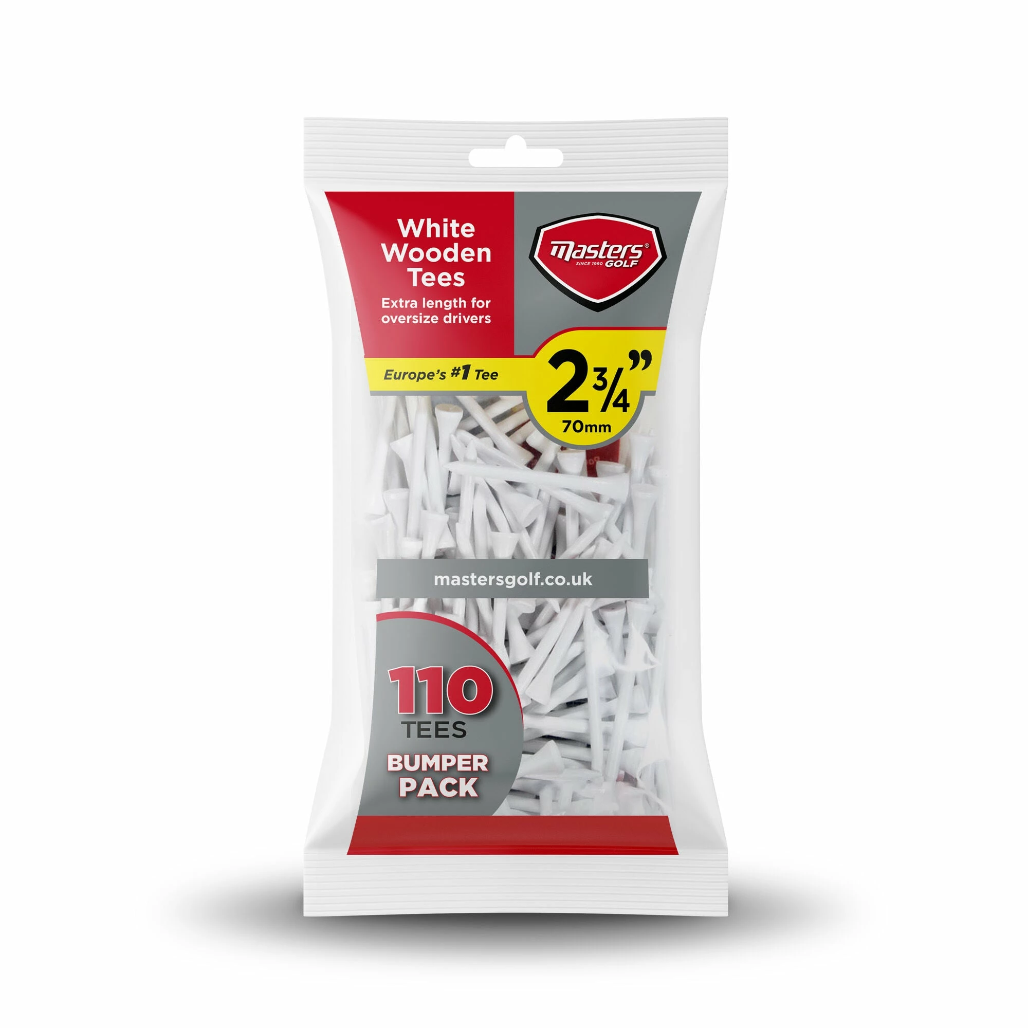 Masters Golf Bumper Pack Wood 3 1/4" Tees 1 Masters Golf Bumper Pack Wood 3 1/4" Tees