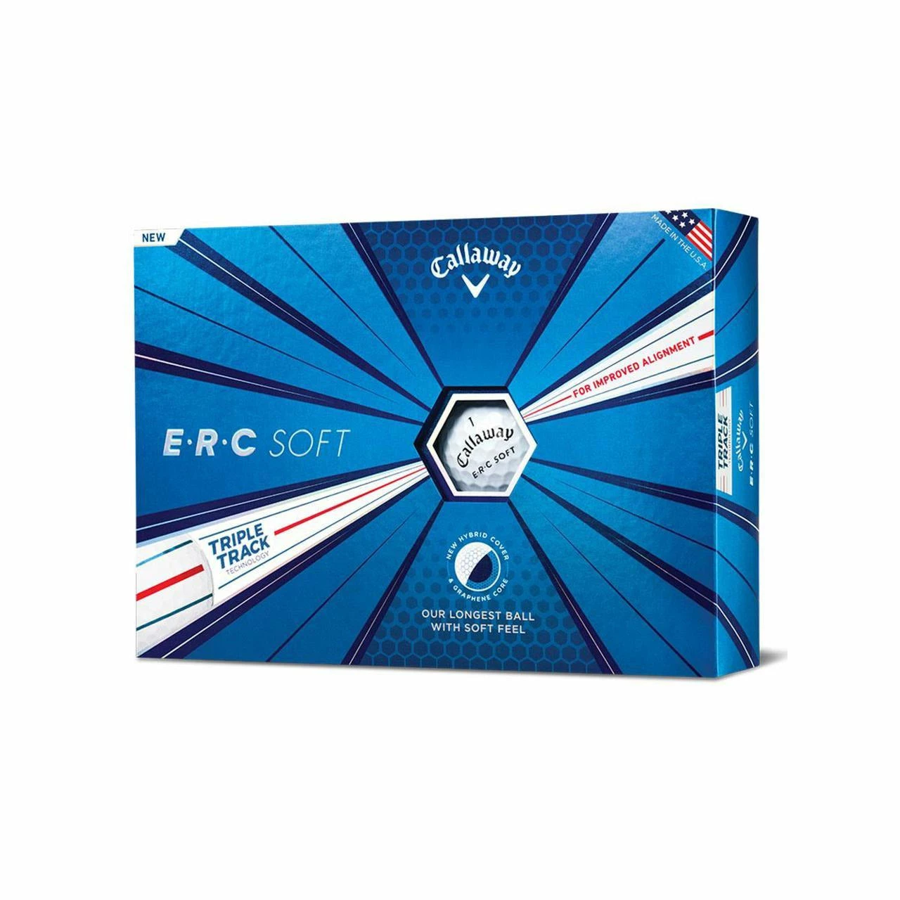 Callaway Erc Soft 19 Triple Track Golf Balls - Dozen 1 Callaway Erc Soft 19 Triple Track Golf Balls - Dozen