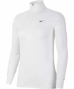 Nike Golf Nike UV Dri-FIT Womens Golf 1/4 ZIp -Golf Gloves Sales Store 10270 100WHITE