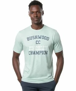 TravisMathew Caddy Day Mens Golf T-Shirt -Golf Gloves Sales Store 10542 HTHRNEPTUNGRN