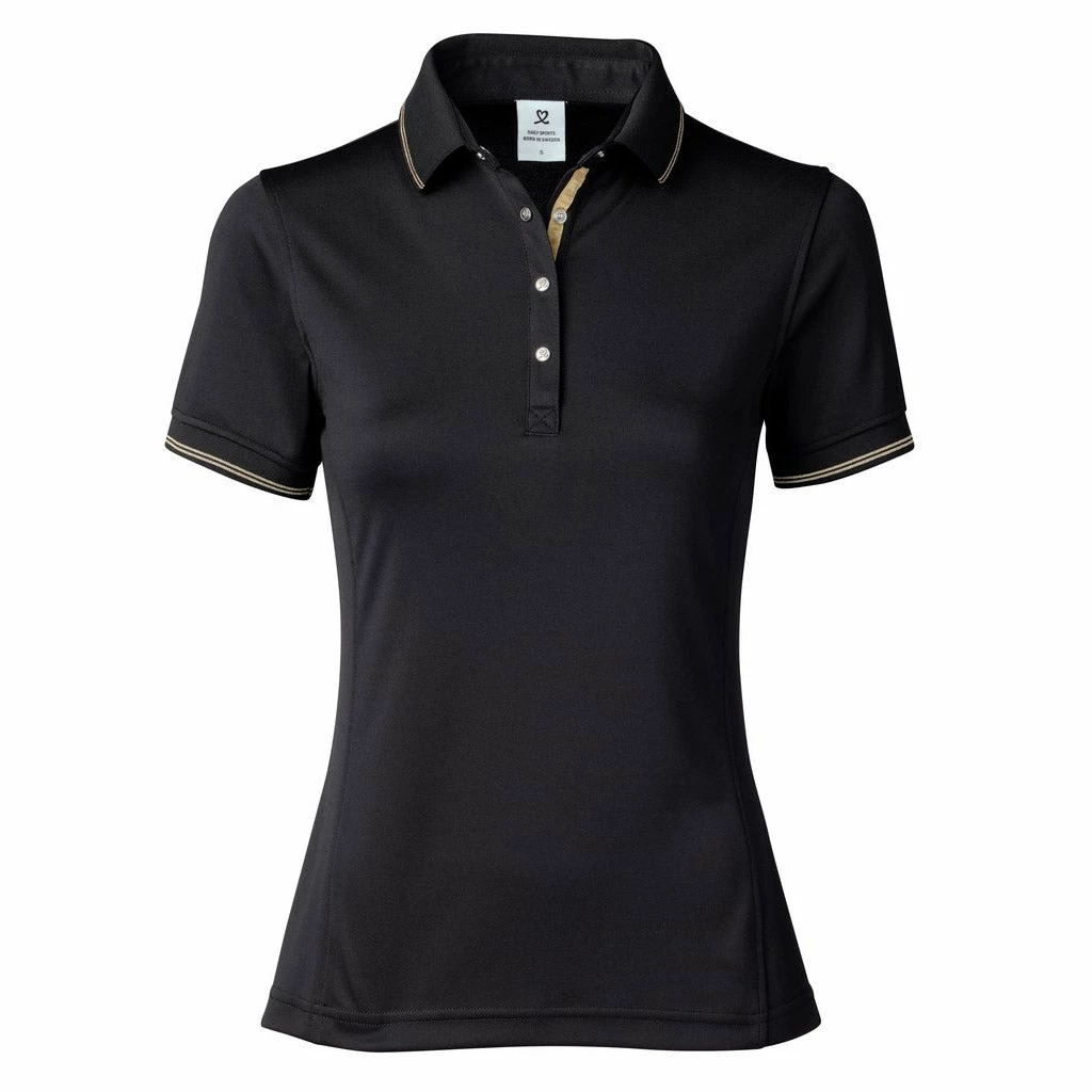 Daily Sports Nyx Black Womens Golf Polo 1 Daily Sports Nyx Black Womens Golf Polo