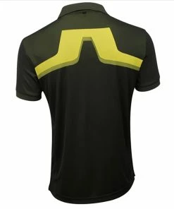 J.Lindeberg J. Lindeberg Lux KV Regular Fit TX Jaquard Jersey Mens Golf Polo -Golf Gloves Sales Store 11862 9999BLACK 1