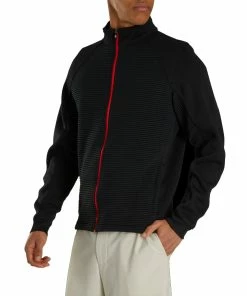 FootJoy Ribbed Sweater Fleece Mens Golf Jacket