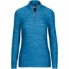 Greg Norman Long Sleeve Heathered Womens Golf 1/4 Zip