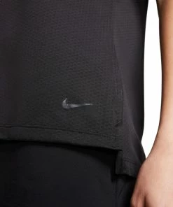 Nike Golf Nike Dri Fit Womens Short Sleeve Golf Polo -Golf Gloves Sales Store 13300 010BLACK 2