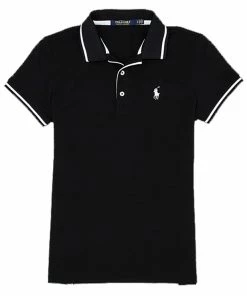 Polo Ralph Lauren Polo Golf Performance Pique Val Black Womens Golf Polo