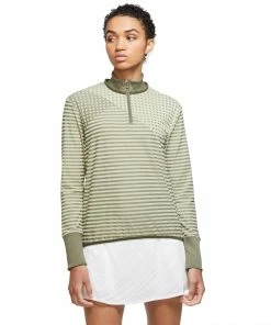 Nike Golf Nike Dri-FIT UV Ace Womens Golf 1/2 Zip -Golf Gloves Sales Store 15790 MEDOLIVE222