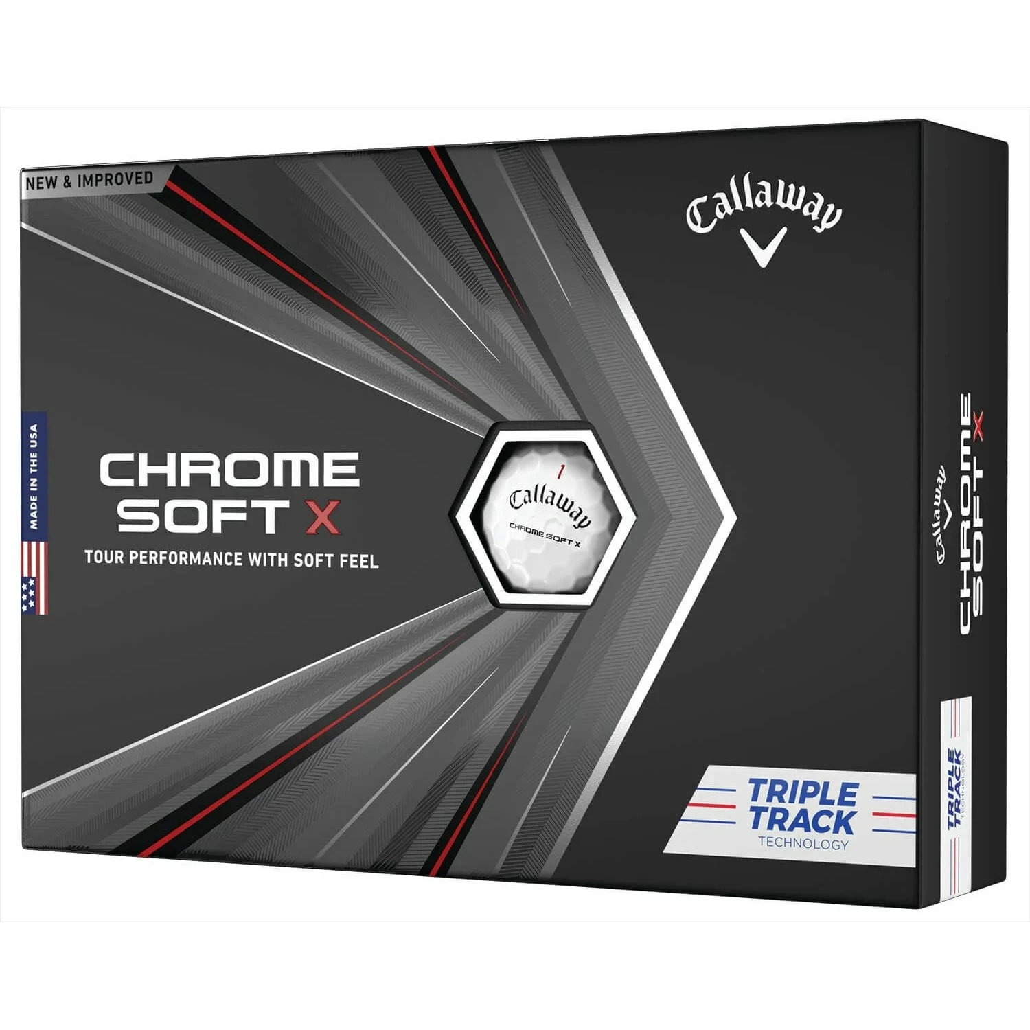 Callaway Chrome Soft X Triple Track Golf Balls - Dozen 1 Callaway Chrome Soft X Triple Track Golf Balls - Dozen