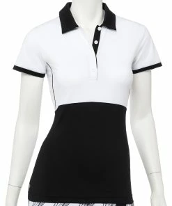 EP NY Work It Dash Dot Print Womens Golf Polo