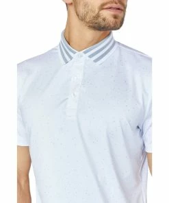 Redvanly Galaxy White Mens Golf Polo