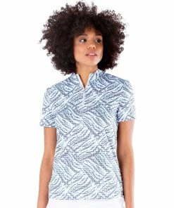 NVO Sierra Mock White Womens Golf Polo