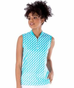 NVO Savanna Mock Womens Sleeveless Golf Polo