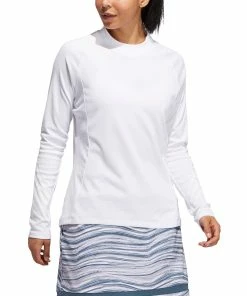 Adidas Golf Adidas No-Show Mock Womens Long Sleeve Golf Shirt