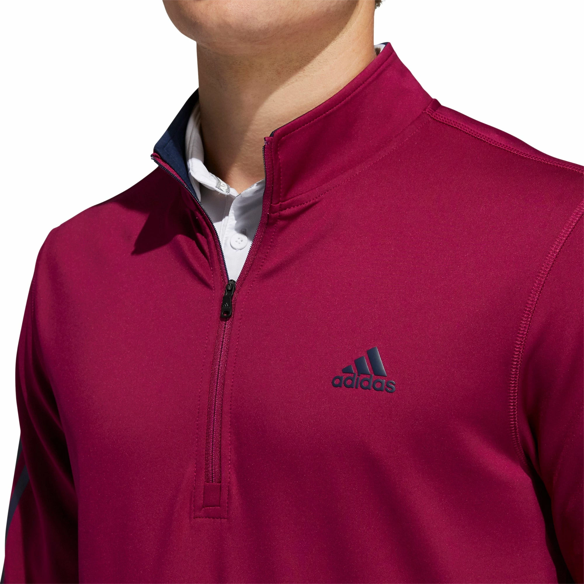 Adidas Golf Adidas 3-Stripes Midweight Layering Mens Golf Sweatshirt 2 Adidas Golf Adidas 3-Stripes Midweight Layering Mens Golf Sweatshirt - Image 2