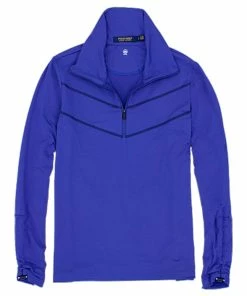 Polo Ralph Lauren Polo Golf Ralph Lauren Carbon Soft Knit Royal Womens Golf 1/2 Zip