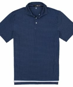 Polo Ralph Lauren RLX Printed Lightweight Airflow French Navy Corner Deco Mens Golf Polo