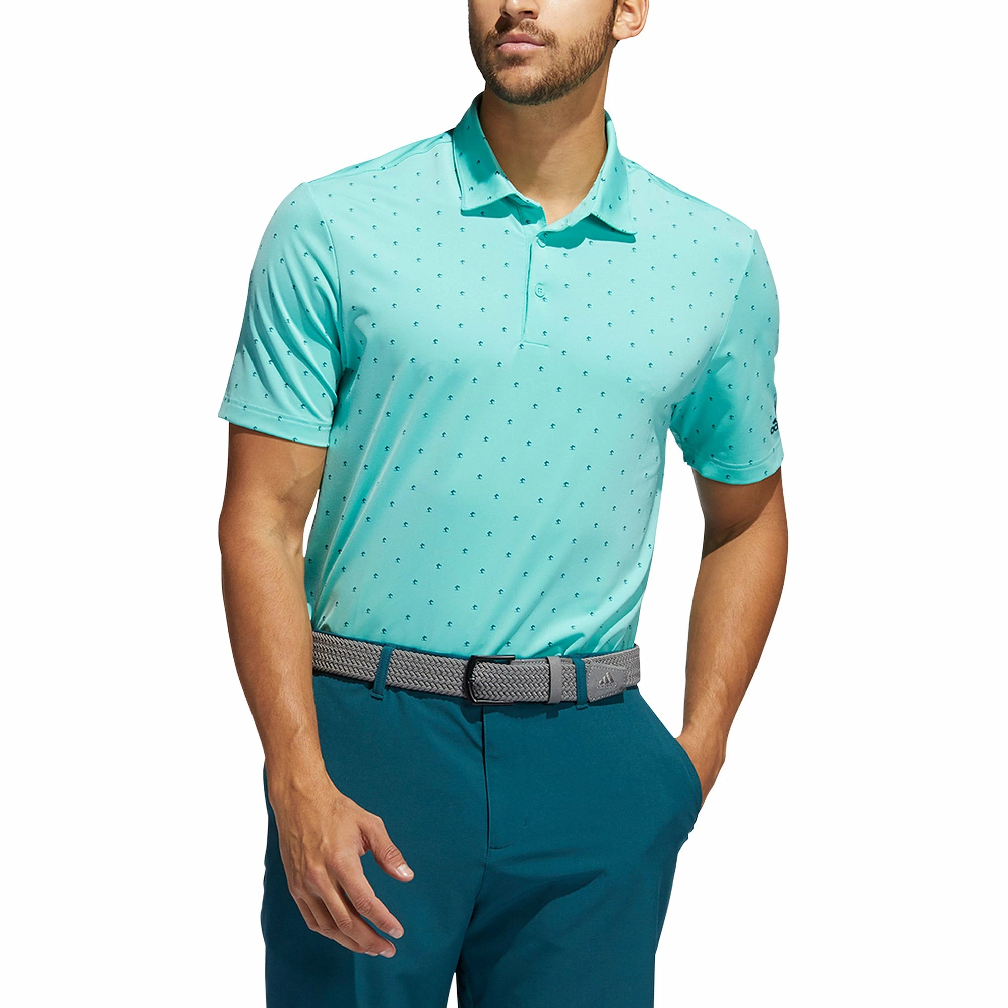 Adidas Golf Adidas Ultimate365 Print Mens Golf Polo 1 Adidas Golf Adidas Ultimate365 Print Mens Golf Polo