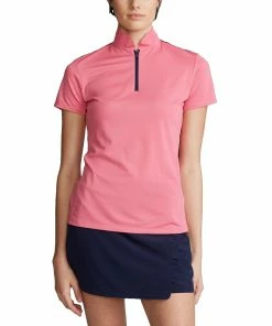 Polo Ralph Lauren RLX Ralph Lauren Mesh Mix Antique Rose Womens Golf Polo