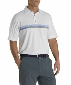 FootJoy Lisle Chestband Self Collar Mens Golf Polo