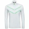 Polo Ralph Lauren Ralph Lauren Chevron Ruffle White Womens 1/4 Zip Golf Pullover