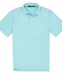 Polo Ralph Lauren RLX Ralph Lauren Solid Airflow Jersey Soft Aqua Mens Golf Polo