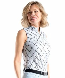 NVO Everly Mock Womens Sleeveless Golf Polo