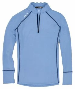 Polo Ralph Lauren RLX Ralph Lauren Powerstretch Blue Lagoon Womens Golf 1/4 Zip