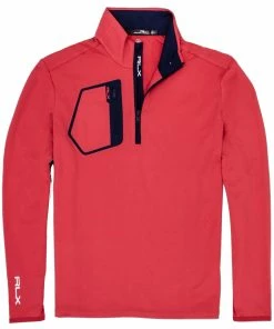 Polo Ralph Lauren RLX Ralph Lauren Driver Sunset Red Mens Golf 1/2 Zip