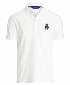 Polo Ralph Lauren Polo Lightweight Performance Stretch Mesh With Bear Embroidered Mens Golf Polo