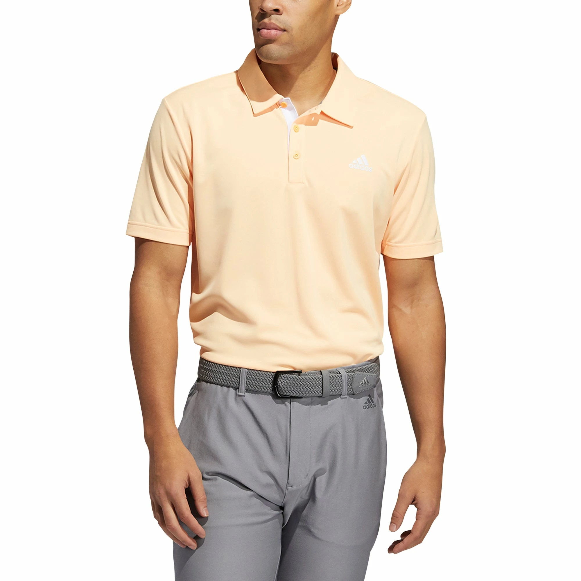 Adidas Golf Adidas Advantage Novelty Heathered Mens Golf Polo 3 Adidas Golf Adidas Advantage Novelty Heathered Mens Golf Polo - Image 3