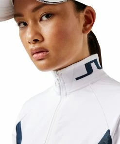 J.Lindeberg J. Lindeberg Therese Mid Layer White Womens Golf Jacket -Golf Gloves Sales Store 22401 WHITE0000 2 c49f9bac a8bf 4812 af3a b77517faabdd