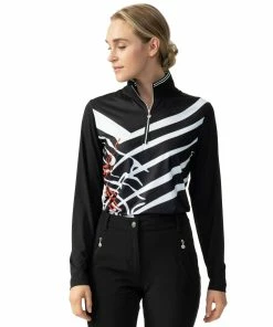 Daily Sports Veriane Black Womens Golf 1/2 Zip