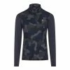 J.Lindeberg J. Lindeberg Brandon Mid Layer JL Navy Camo Mens Golf 1/4 Zip