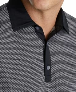 FootJoy Jacquard Dot Lisle Black Mens Golf Polo -Golf Gloves Sales Store 22713 BLACKWHITE 2 86735db5 63c4 4db6 954c 3f1000dfbb04