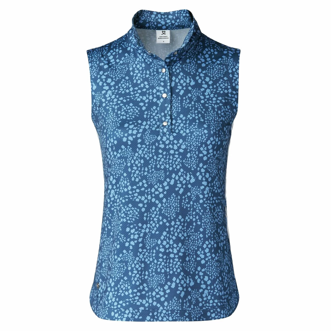 Daily Sports Coral Blue Womens Sleeveless Golf Polo 1 Daily Sports Coral Blue Womens Sleeveless Golf Polo