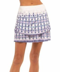 Lucky In Love Batik Ruche Multi 15.75in Womens Golf Skort