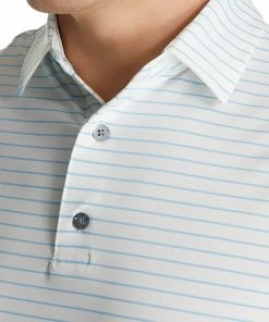 FootJoy Athletic Fit Classic Stripe White Mens Golf Polo -Golf Gloves Sales Store 24679 WHITEBLUE 2 17d7dcee 3039 4acd ab3b df73f83826a9