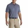 FootJoy Push Play Print Lisle Knit Graphite Mens Golf Polo