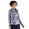 NVO Libby Mock Black Womens Golf 1/4 Zip
