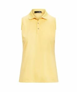 Polo Ralph Lauren RLX Ralph Lauren Tournament Beach Yellow Womens Sleeveless Golf Polo