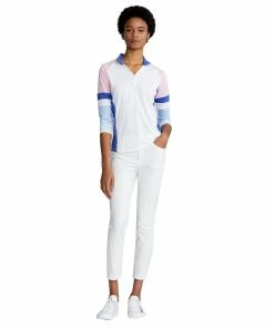 Polo Ralph Lauren RLX Ralph Lauren Printed Airflow Jersey Pure White Multi Womens Golf 1/4 Zip