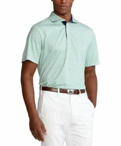Polo Ralph Lauren Polo Golf Ralph Lauren Printed Pima Jersey Outback Green Mens Golf Polo