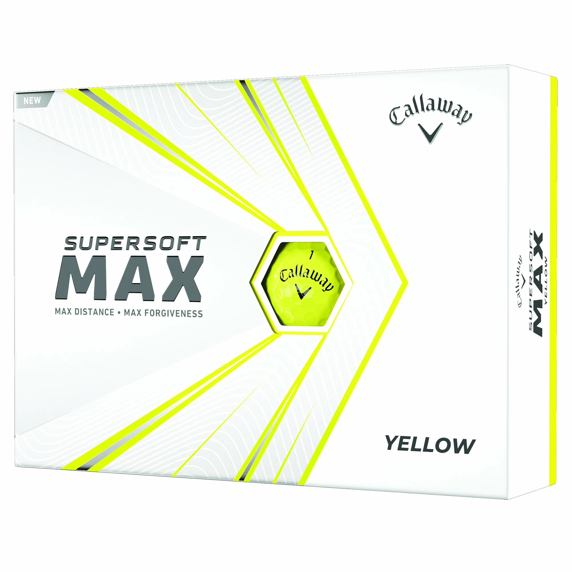 Callaway Supersoft Max Yellow Golf Balls - Dozen 1 Callaway Supersoft Max Yellow Golf Balls - Dozen