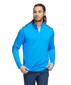 Adidas Golf Adidas Club Blue Rush Mens Golf 1/4 Zip