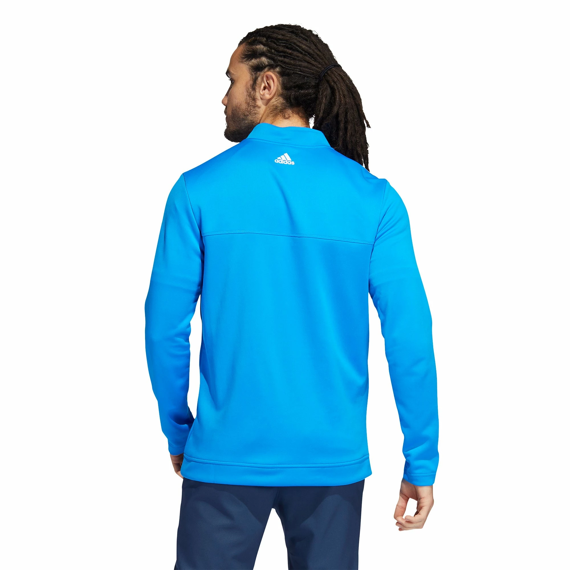 Adidas Golf Adidas Club Blue Rush Mens Golf 1/4 Zip 2 Adidas Golf Adidas Club Blue Rush Mens Golf 1/4 Zip - Image 2