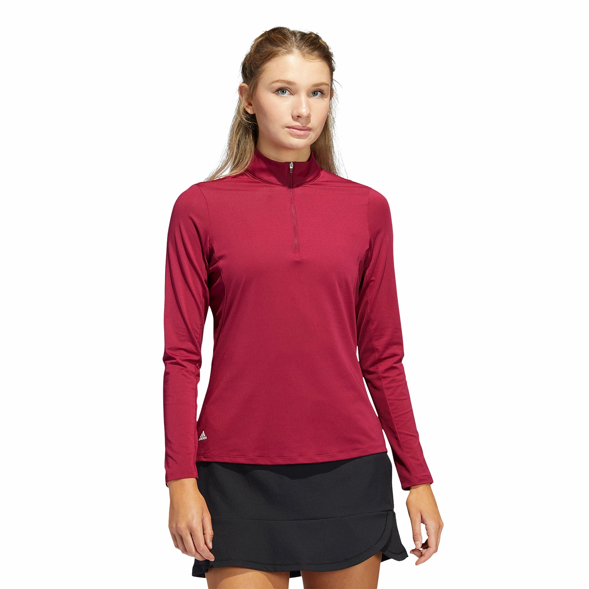 Adidas Golf Adidas Ultimate365 Legacy Burgundy Womens Golf 1/2 Zip 1 Adidas Golf Adidas Ultimate365 Legacy Burgundy Womens Golf 1/2 Zip