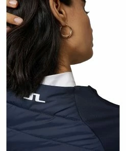 J.Lindeberg J. Lindeberg Keisha Navy Womens Golf Jacket -Golf Gloves Sales Store 30666 JLNAVY6855 2