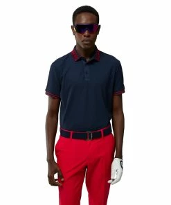 J.Lindeberg J. Lindeberg Austin Regular Fit Navy Mens Golf Polo