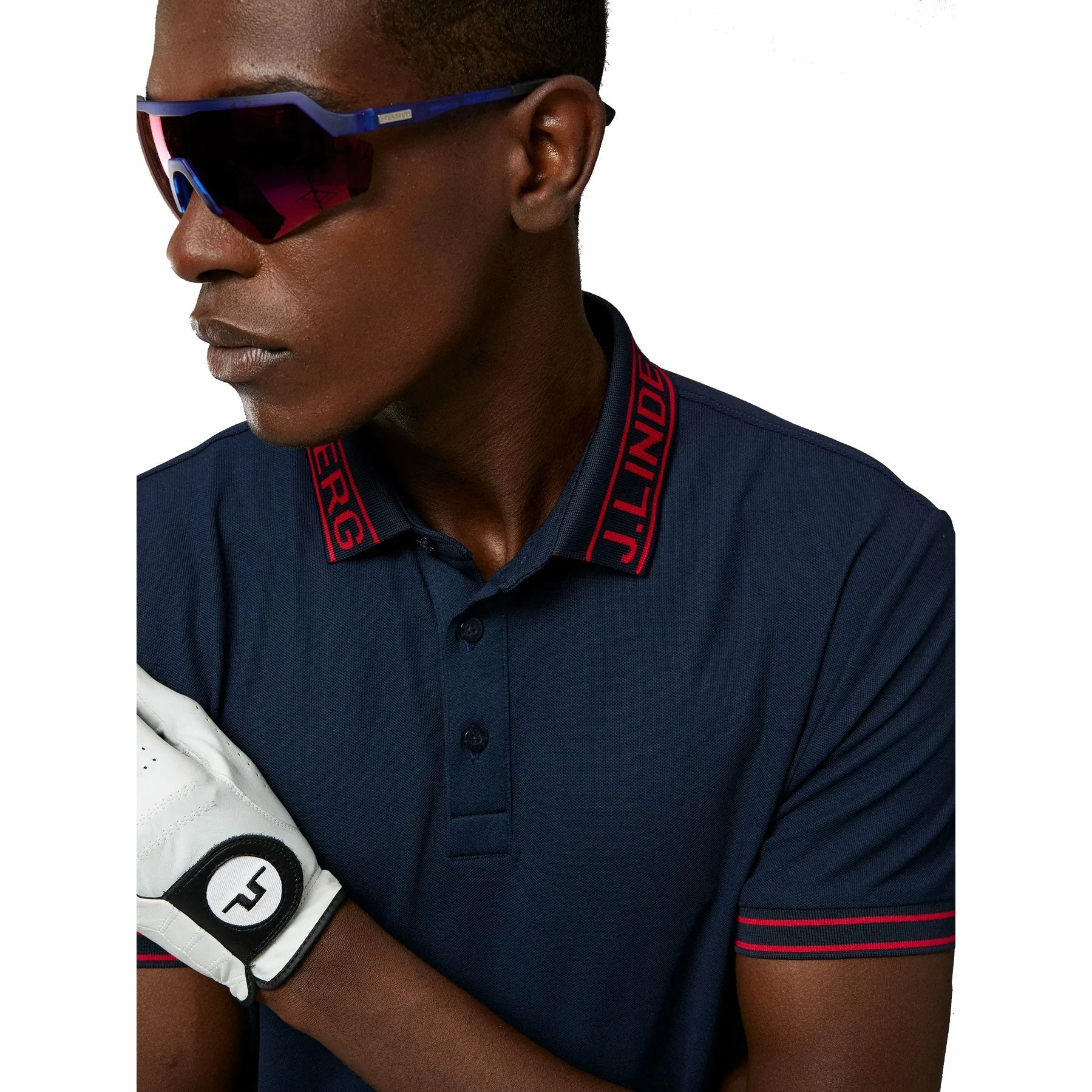 J.Lindeberg J. Lindeberg Austin Regular Fit Navy Mens Golf Polo 3 J.Lindeberg J. Lindeberg Austin Regular Fit Navy Mens Golf Polo - Image 3